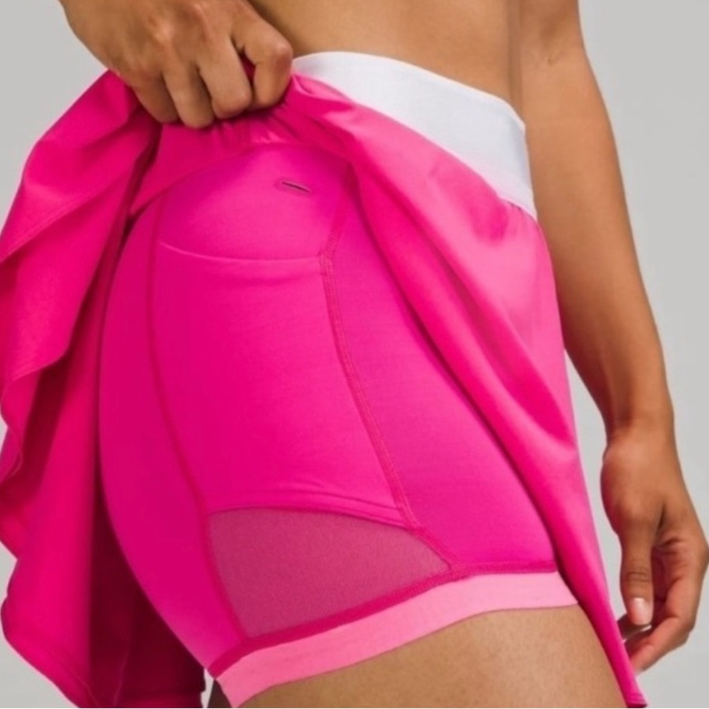 Lululemon Court Rival Skort Skirt in Sonic Pink